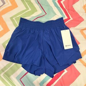 NWT small Lululemon Shake It Out HR Run Short 2.5” Deep Sea/ Cobalt Blue